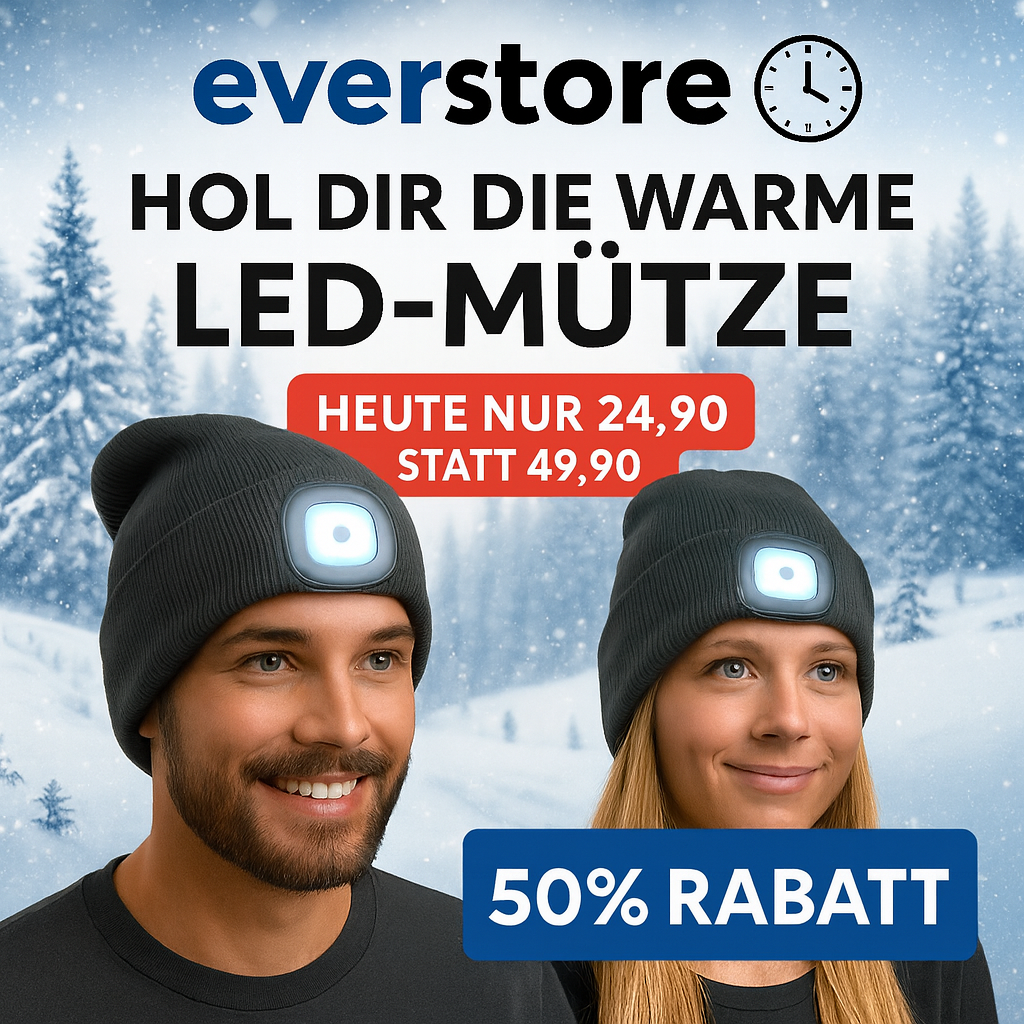 Woolie - LED Mütze - nur HEUTE 50% Rabatt!